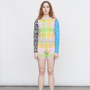Lazy Oaf "Golden Years" Pastel Check Knit Set